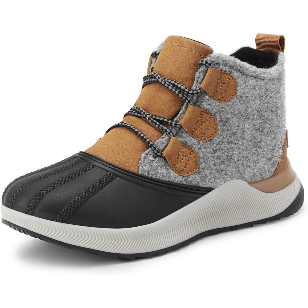 Women’s Brown Waterproof Lace Up Anti-Slip Warm Snow Booties Sneakers